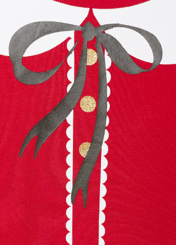 Красный демисезонный кэжуал лонгслив H&M с рисунком