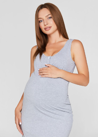 Світло-сіра кежуал сукня для вагітних і годуючих сукня-майка Lullababe