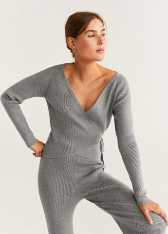 Серый демисезонный пуловер пуловер Mango