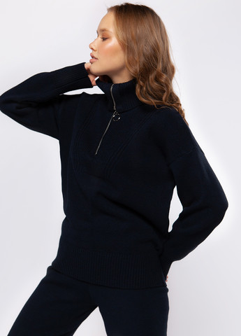 Темно-синій зимовий светр Sewel