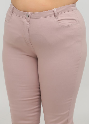 Джинси Long Island завужені однотонні світло-рожеві джинсові бавовна