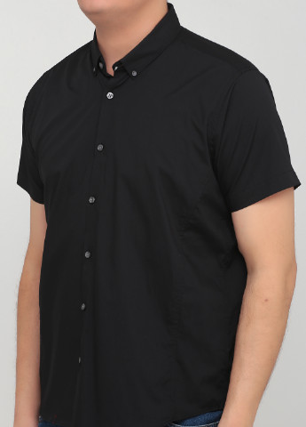 Черная кэжуал рубашка однотонная New Look