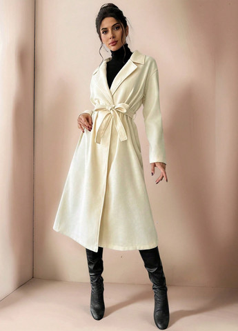 Кремовое демисезонное Пальто SHEIN