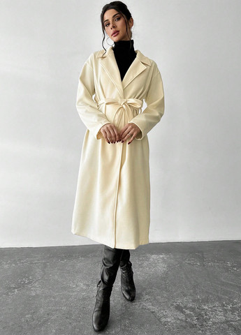 Кремовое демисезонное Пальто SHEIN