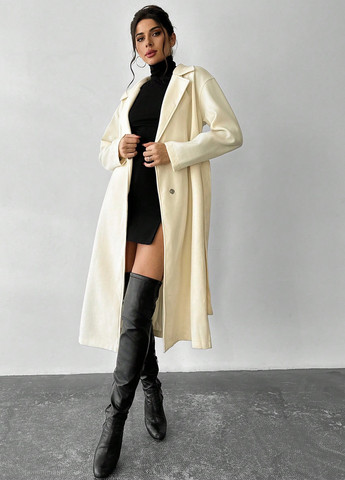 Кремовое демисезонное Пальто SHEIN
