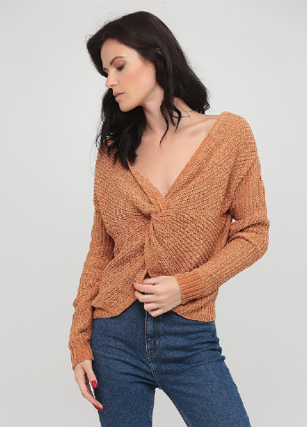 Світло-коричневий демісезонний пуловер пуловер CHD