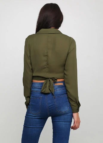 Хаки блуза PrettyLittleThing