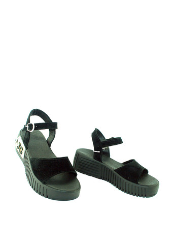 Черные босоножки Mila с ремешком с логотипом