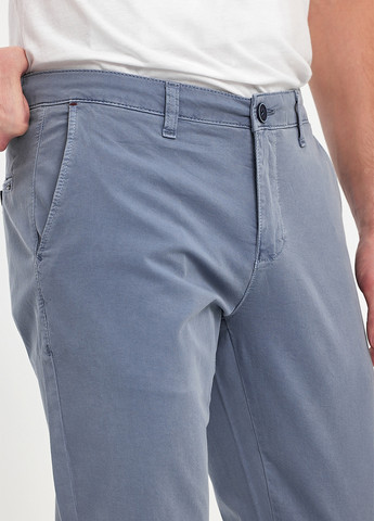 Голубые кэжуал демисезонные прямые брюки Trend Collection