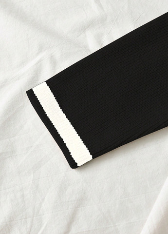 Черно-белый демисезонный комплект (кофта, брюки) SHEIN