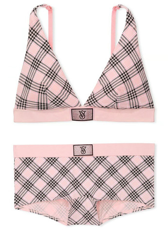 Розовый демисезонный комплект (бюстгальтер, трусики) Victoria's Secret
