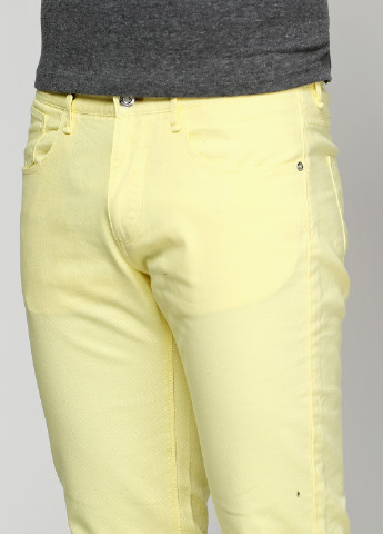 Желтые кэжуал демисезонные зауженные брюки Massimo Dutti
