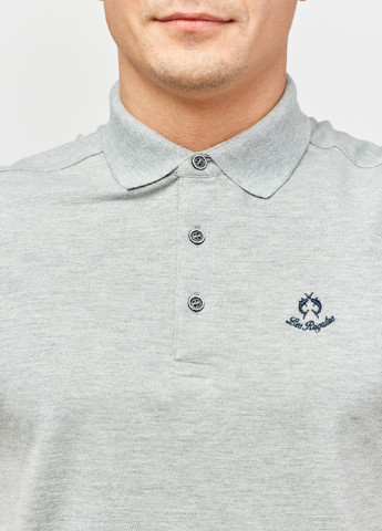 Серая футболка-поло для мужчин Campione с логотипом
