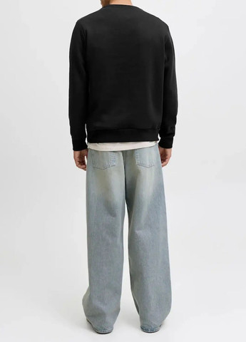 Чорний світшот Jack & Jones логотип без декору (363048339)