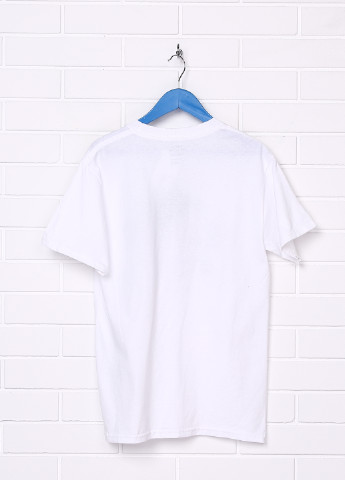 Белая летняя футболка с коротким рукавом PORT