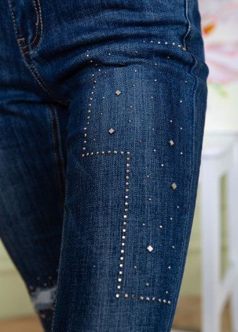Темно-синие демисезонные скинни джинсы Ager