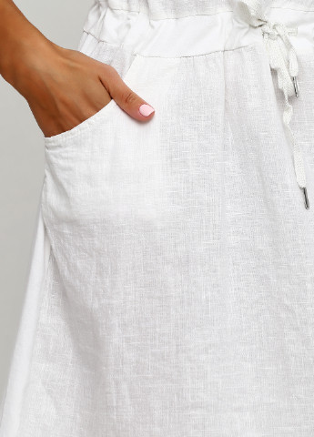 Белое кэжуал платье клеш New Collection с надписью
