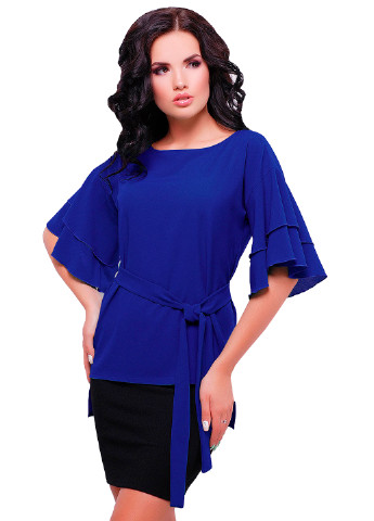 Синяя демисезонная блуза Fashion Up
