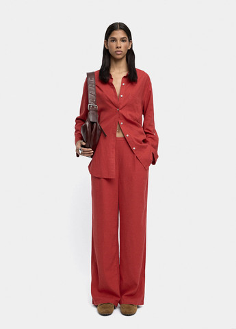 Бордовая кэжуал рубашка однотонная Parfois