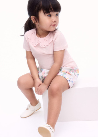 Светло-розовая однотонная блузка H&M летняя