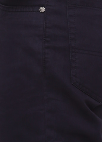 Темно-синие кэжуал демисезонные прямые брюки A.W. Dunmore