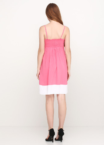 Розовое кэжуал платье Zean однотонное