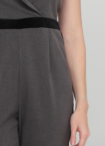 Комбинезон Berna комбинезон-брюки меланж тёмно-серый кэжуал полиэстер