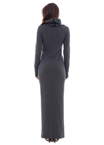 Темно-серое кэжуал платье AURA однотонное