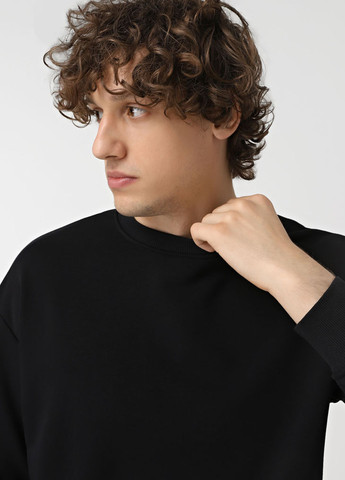 Черный свитшот Promin однотонный без декора (324145703)