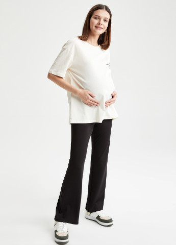 Біла літня футболка для вагітних DeFacto