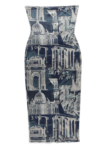 Синя кежуал сукня силуетна PrettyLittleThing з малюнком