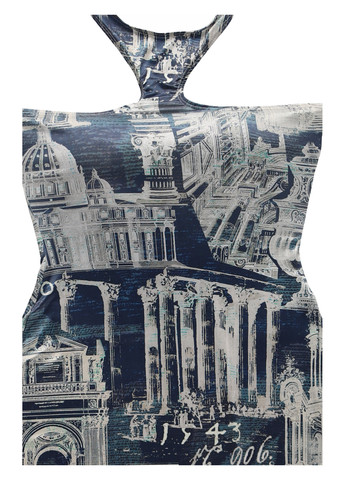 Синя кежуал сукня силуетна PrettyLittleThing з малюнком