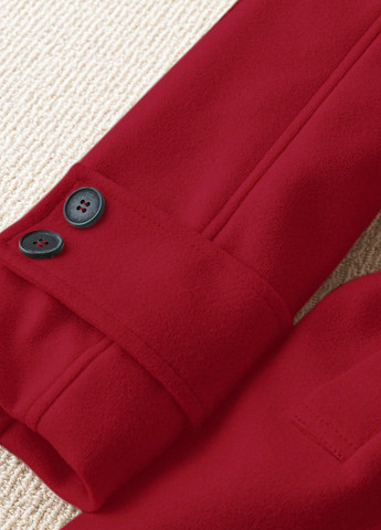 Червоне демісезонне Пальто двобортне SHEIN