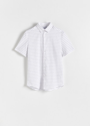 Белая кэжуал рубашка однотонная Reserved