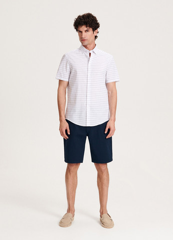 Белая кэжуал рубашка однотонная Reserved