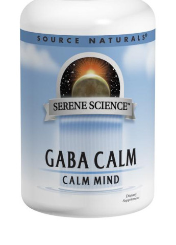 GABA (гамма-аміномасляна кислота), Смак Апельсину, Serene Science,, 60 таблеток для розсмоктування Source Naturals (225714499)