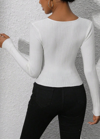 Білий демісезонний светр SHEIN