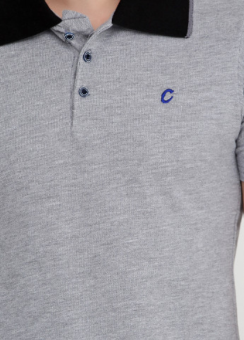 Серая футболка-поло для мужчин Chiarotex с логотипом