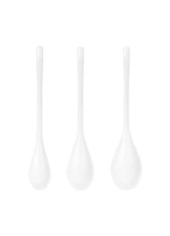 Набір йоні намистин Yoni Power 1 White, діаметр 2-2,5-3см, вага 22-46-74гр Satisfyer (255172032)