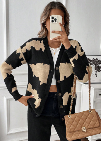 Разноцветный демисезонный кардиган SHEIN