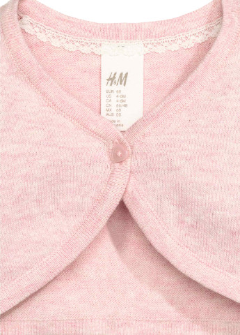 Болеро H&M однотонное розовое кэжуал
