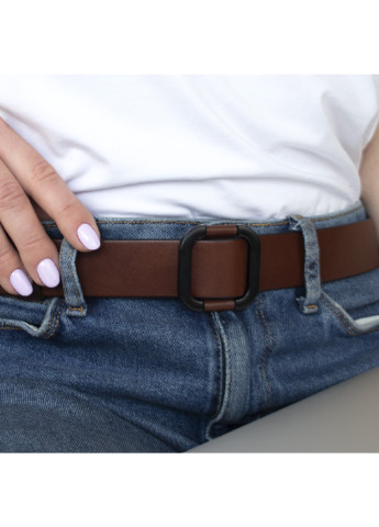 Ремень кожаный женский под джинсы коричневый -3563 brown (115 см) JK (253140634)