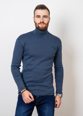 Синий демисезонный свитер мужской джемпер ISSA PLUS GN4-56