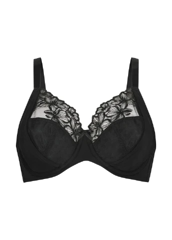 Чорний мінімайзер бюстгальтер Hunkemoller з кісточками поліамід