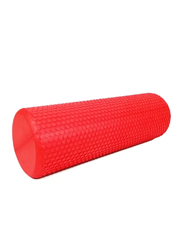 Масажний ролик Foam Roller 45 см червоний (легкий і м'який ролер-валик для йоги, масажу всього тіла:рук, ніг, спини) EasyFit (237657508)