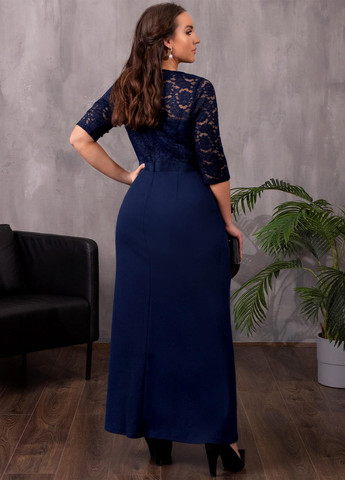 Темно-синя вечірня, кежуал сукня SHEIN однотонна