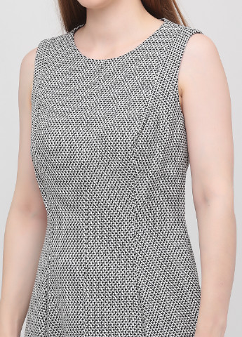 Черно-белое кэжуал платье клеш Boden с абстрактным узором