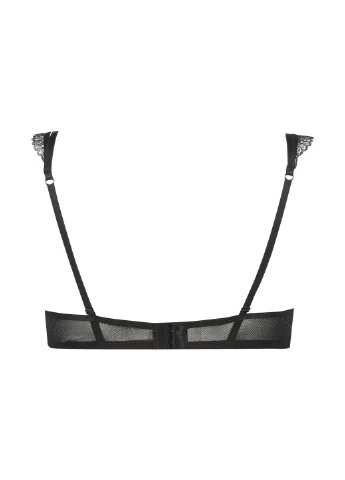 Чёрный балконет бюстгальтер Hunkemoller с косточками полиамид, кружево