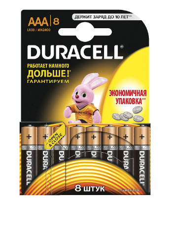 Батарейки Basic AAA алкалінові LR03 (8 шт.) Duracell (13595515)
