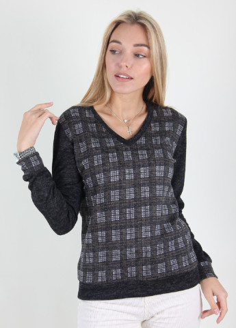 Грифельно-серый демисезонный пуловер пуловер Miss Fashion